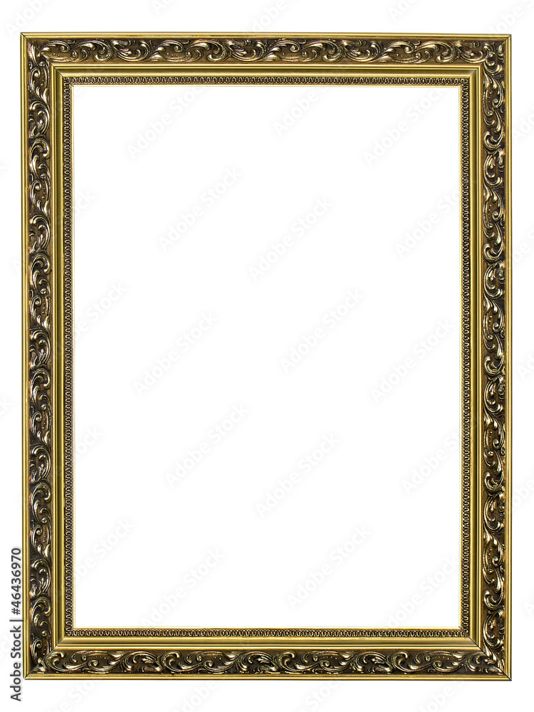 gold-patterned frame for a picture