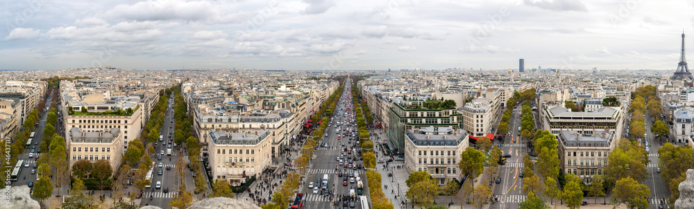 Paris as seen from the Arc de Triomphe