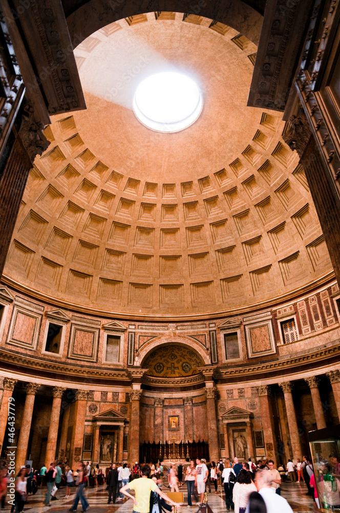 Entering on Pantheon at Roma - Italy