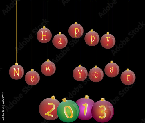 Happy new year 2013 vector illustration