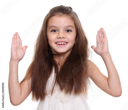 little girl with beautiful hair