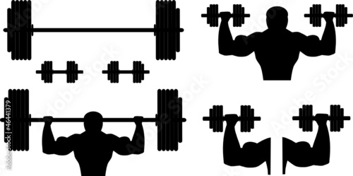 Bodybuilding Hanteln Silhouette