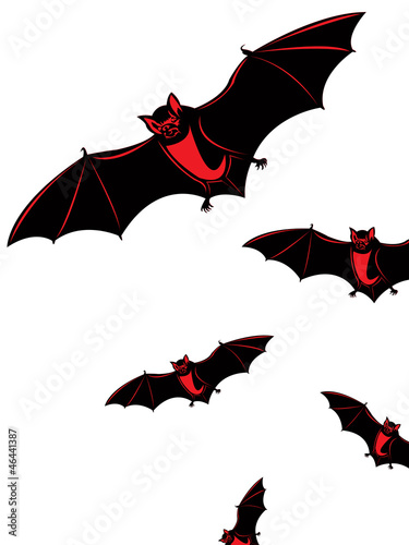 Halloween card with bats