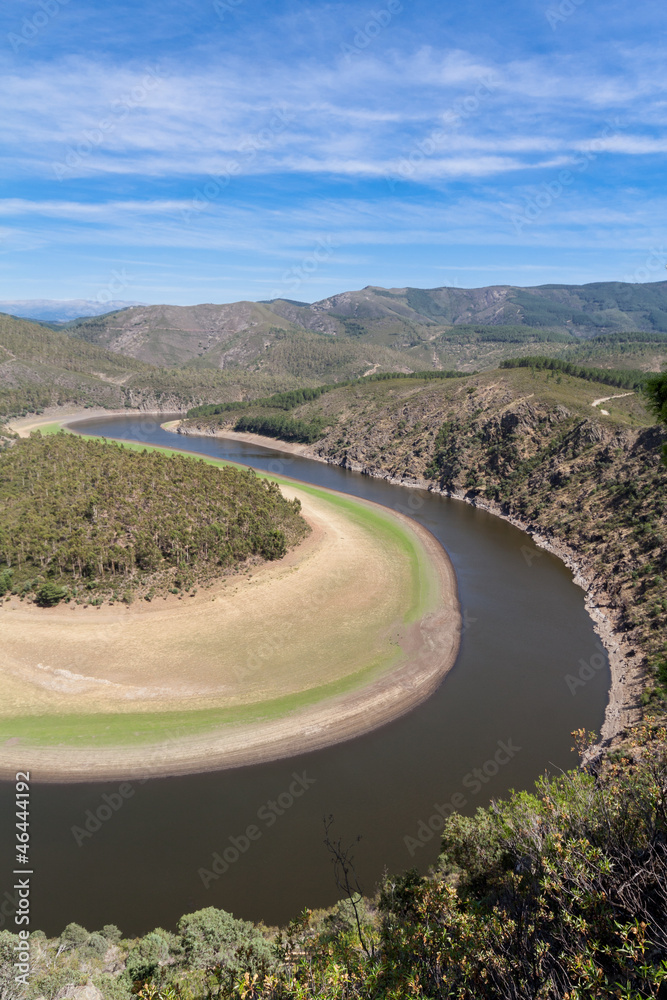 Meander of the Alagón River in Las Hurdes, Extremadura (Spain) Meander of the Alagón River in Las Hurdes, Extremadura (Spain)