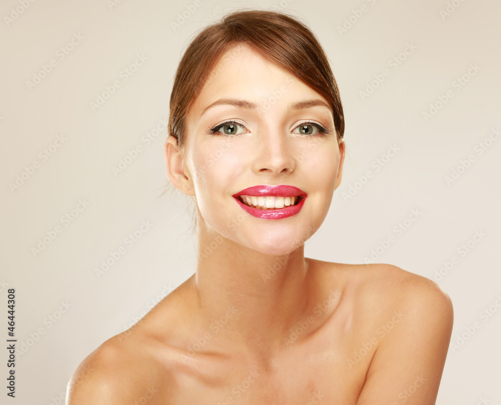 A beautiful woman, portrait isolated on white background A beautiful woman, portrait isolated on white background