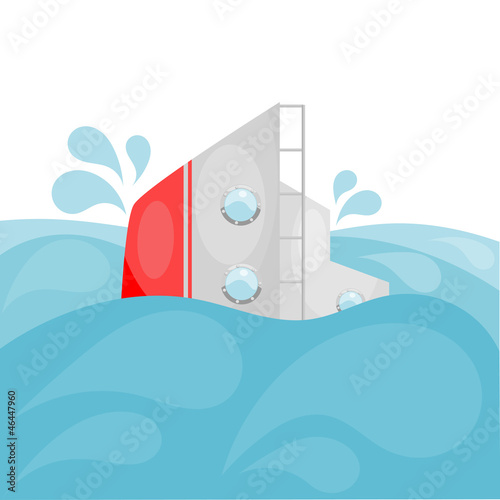 Shipwreck. Cartoon. eps10