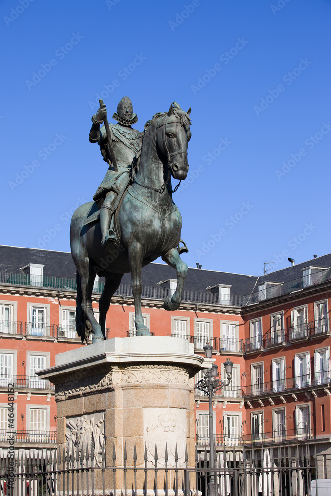 Fototapeta premium King Philip III Monument in Madrid