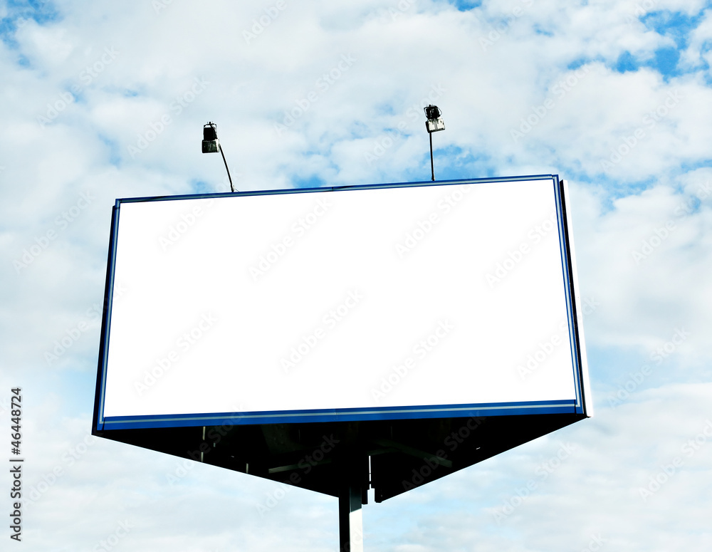 Wide white background of illuminated big blank Wide white background of illuminated big blank