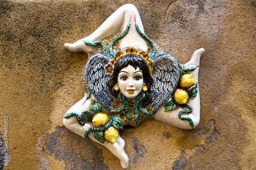 Quadro em tela Ceramica siciliana - Trinacria