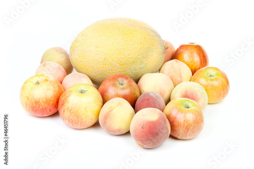 Big group of ripe fruits