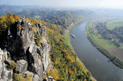 Blick von der Bastei auf die Elbe, Deutschland