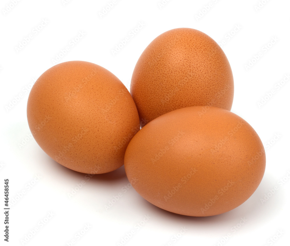 Eggs closeup isolated on white background Eggs closeup isolated on white background