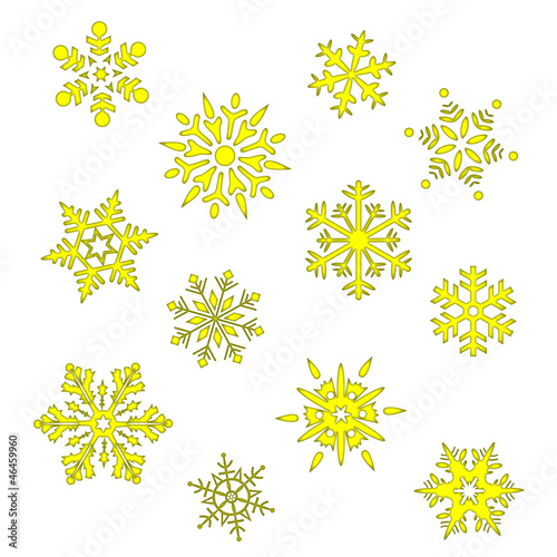 Set Eiskristall Schneeflocke Weihnachten Winter