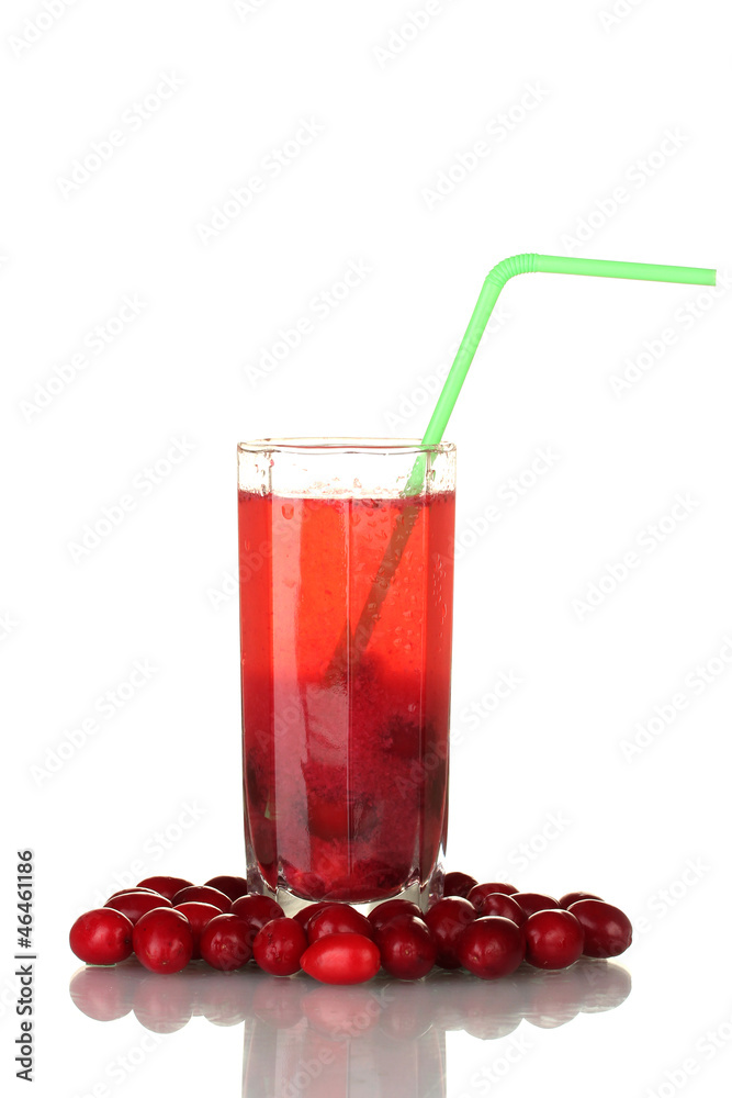 Compote from a cornel isolated on white Compote from a cornel isolated on white