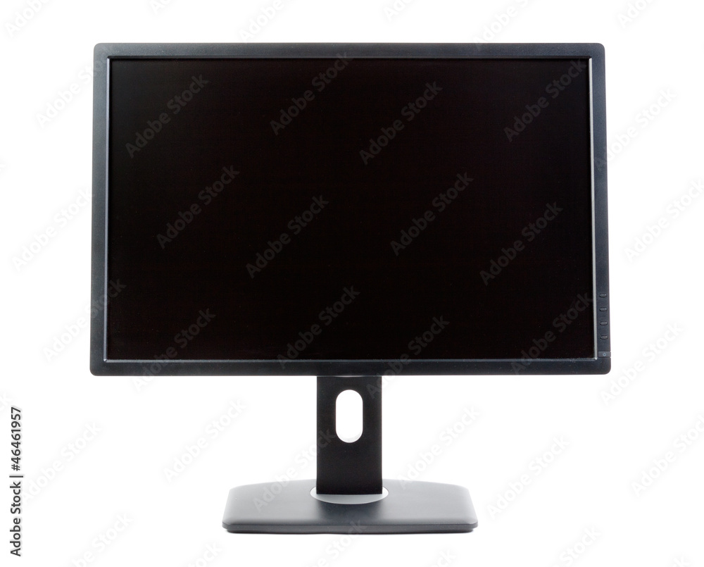 black monitor isolated on white black monitor isolated on white