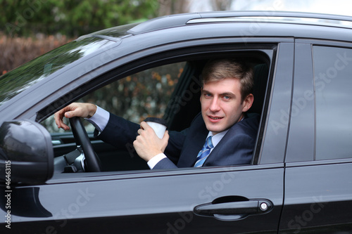 young attractive man young man in the car © Andrey_Arkusha