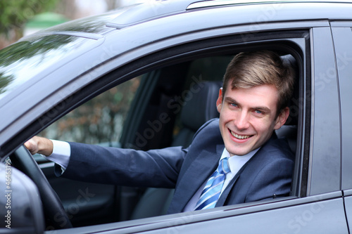 young attractive man young man in the car © Andrey_Arkusha
