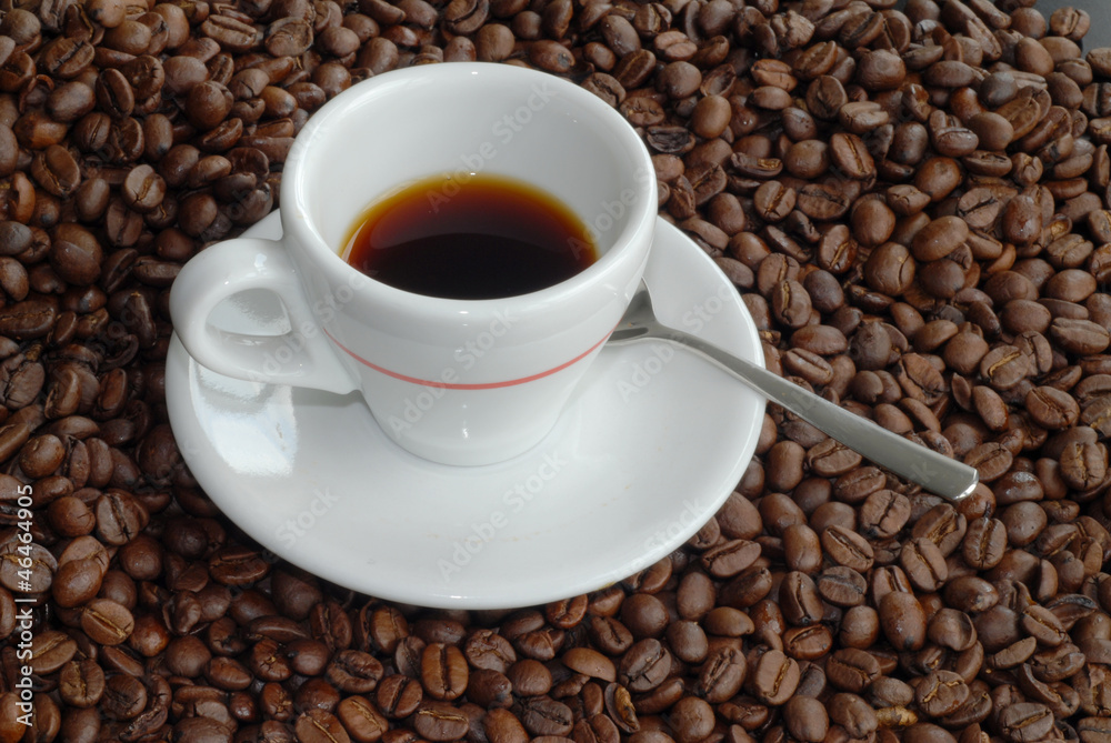 Kaffee, Kaffeebohnen, Bohnen, geröstet, Tasse, Bohnen Kaffee, Kaffeebohnen, Bohnen, geröstet, Tasse, Bohnen