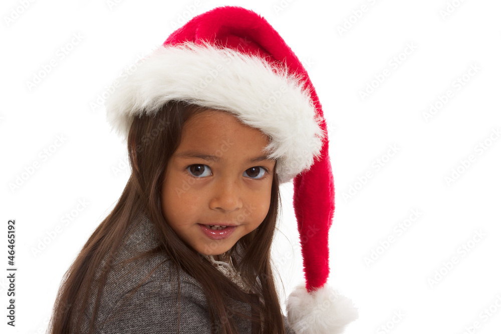 enfant avec bonnet de noël enfant avec bonnet de noël