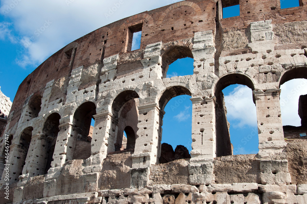 Primo piano Colosseo, Roma - Italia