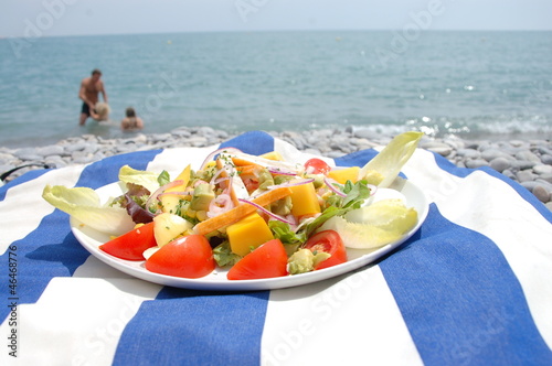 salade à la plage
