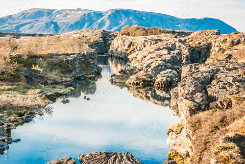 Iceland tectonic plates meeting point photo