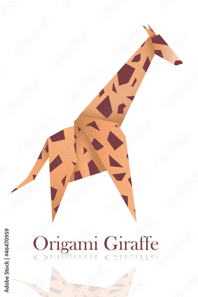 Vettoriale Stock Origami Giraffe | Adobe Stock