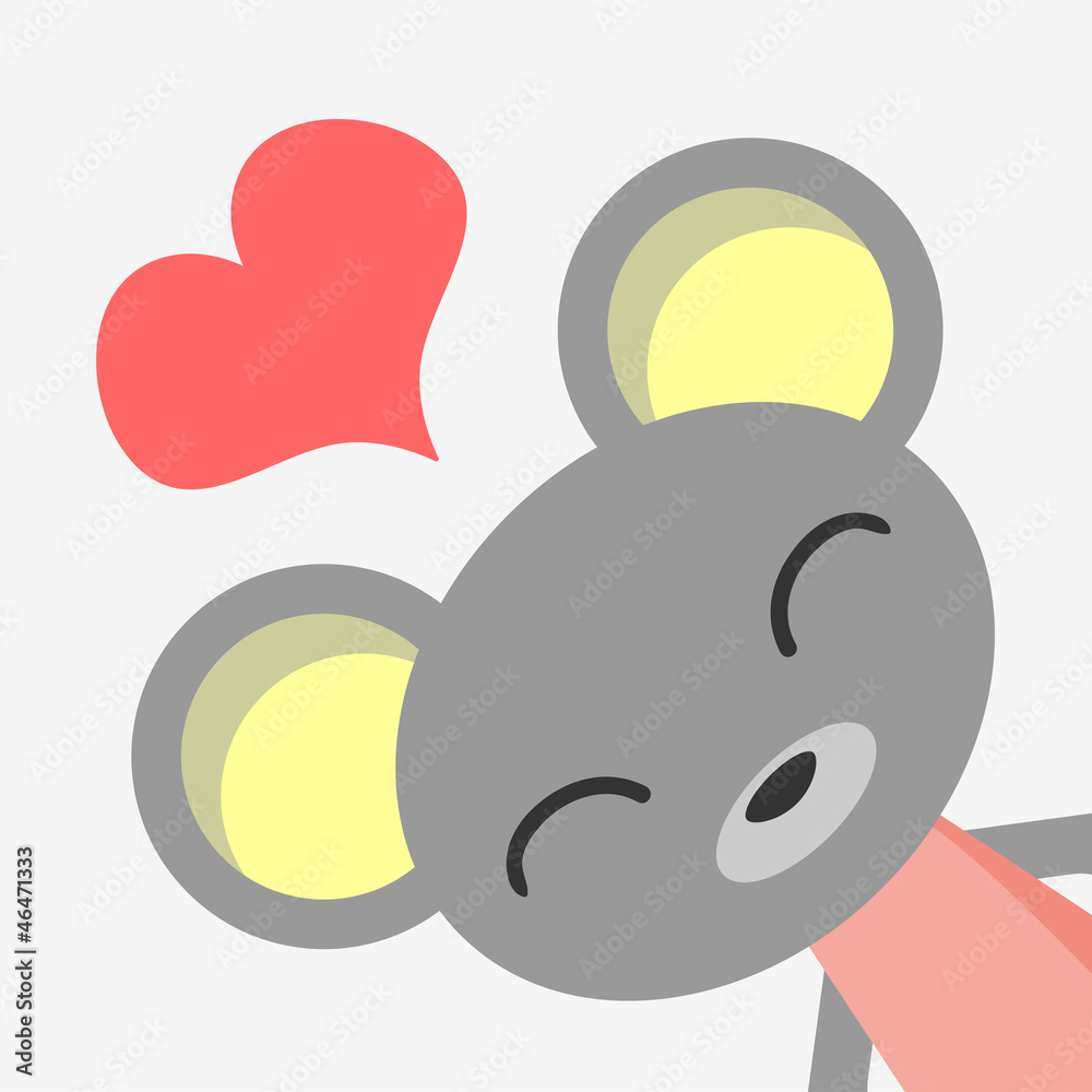 Cute mouse romantic card Cute mouse romantic card