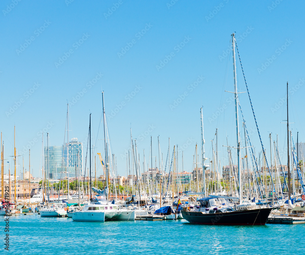 Some boats in Barcelona port