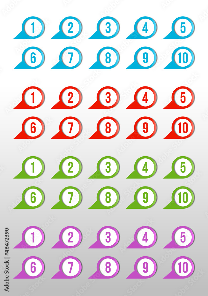 Labels with numbers Labels with numbers