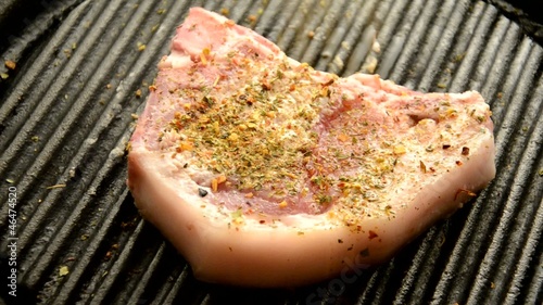Pork with bone Carne de cerdo con hueso photo