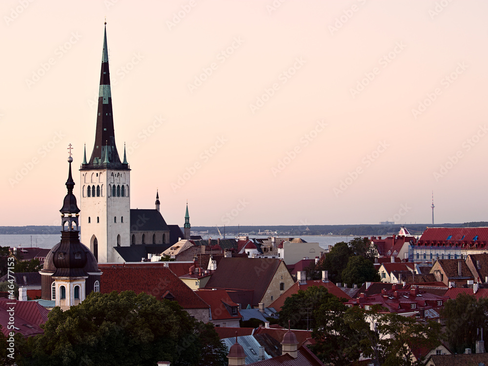 Panoramic view of Tallinn old city center Panoramic view of Tallinn old city center