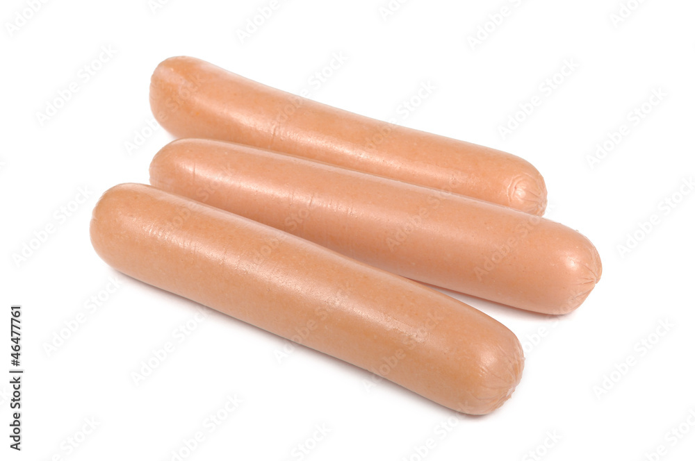 Frankfurter Sausages Isolated on White Background Frankfurter Sausages Isolated on White Background