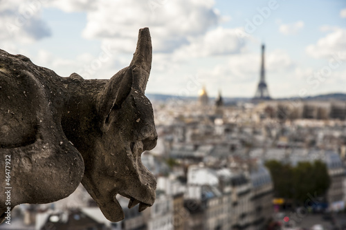Chimera on Notre Dame of Paris