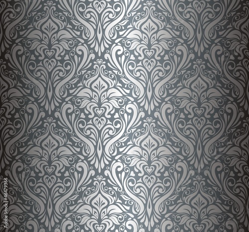 Silver luxury vintage wallpaper