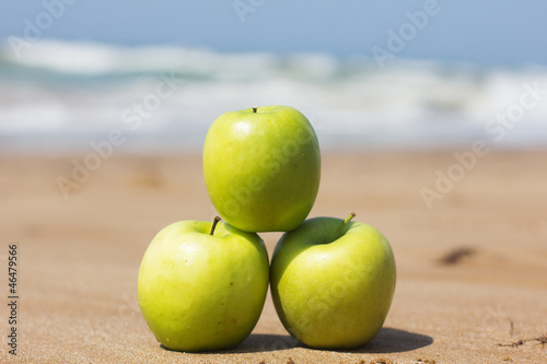 apples on the beach