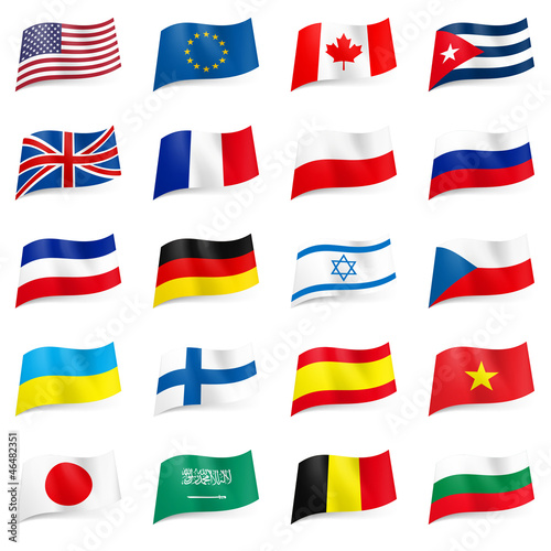 Set of World flags icons