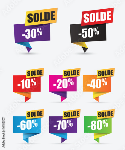 soldes, réduction, étiquettes promo, vente flash