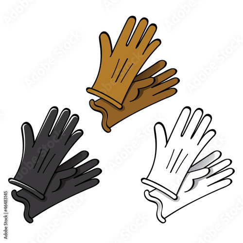 Gloves leather fashion skin suede finger hand
