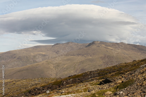 lenticular cloud above Sierra Nevada National Park