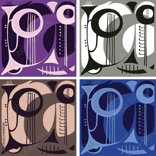 Music wind instruments. abstraction.