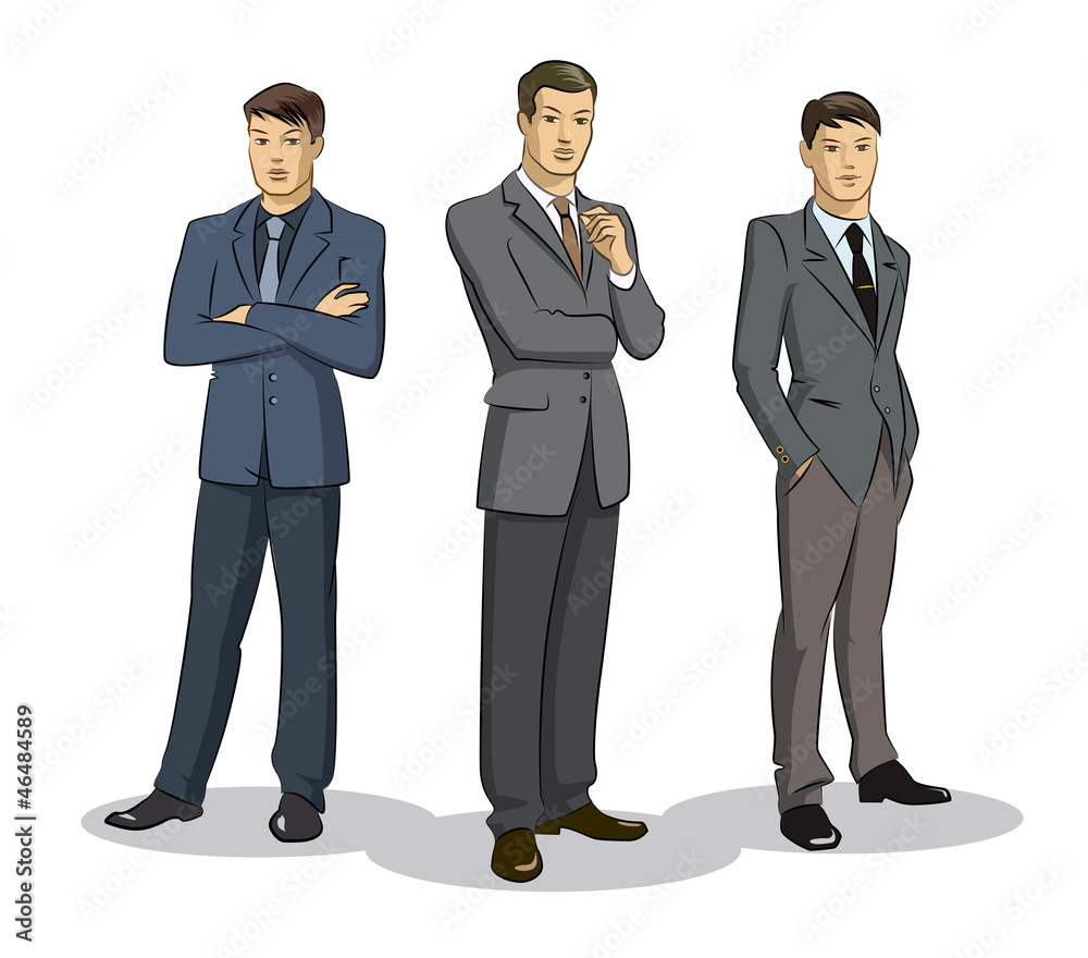 Businessman group standing Businessman group standing