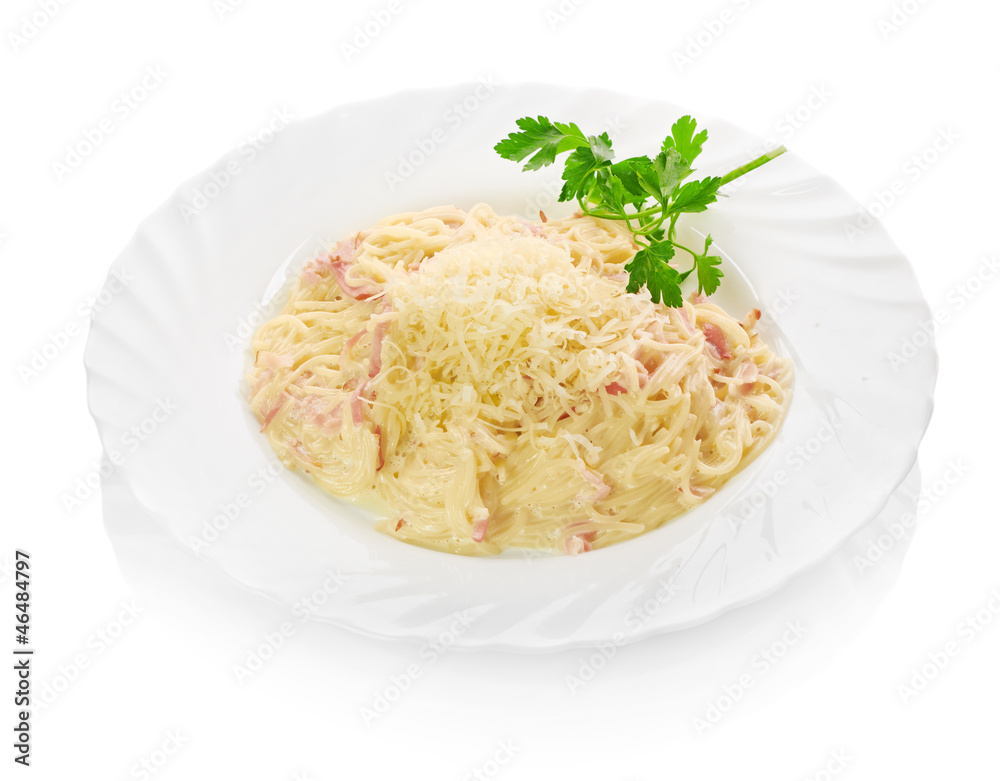 plate of pasta and smoked salmon plate of pasta and smoked salmon