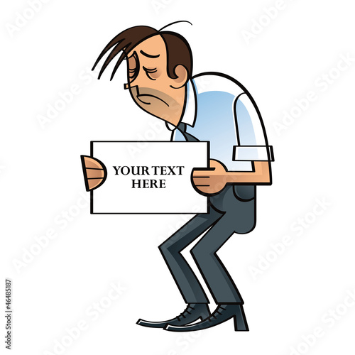 Unemployed person - victim of financial crisis