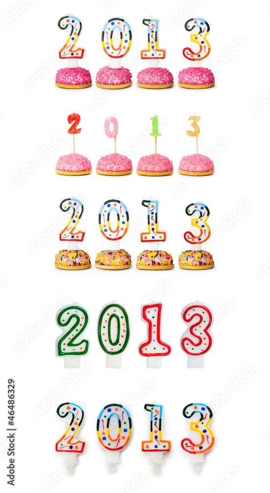 2013 made with cake candles 2013 made with cake candles