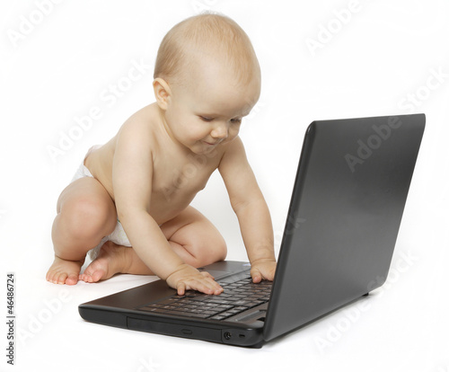 baby i laptop