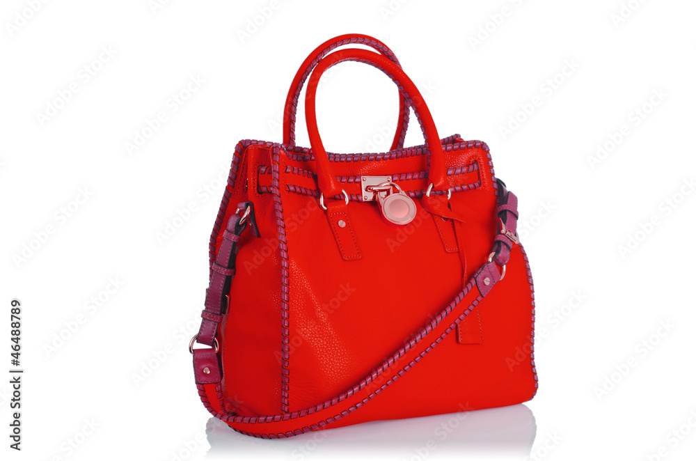 Elegant woman bag isolated on white Elegant woman bag isolated on white