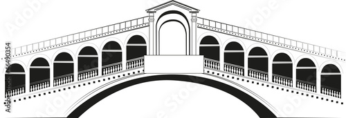 Ponte di Rialto vector illustration