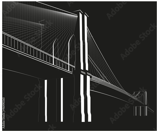 Brooklyn Bridge vector illustration