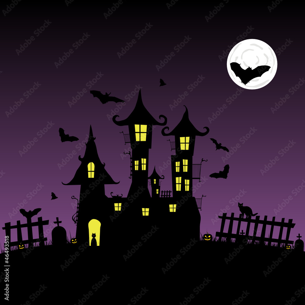 castle with bats vector part two castle with bats vector part two